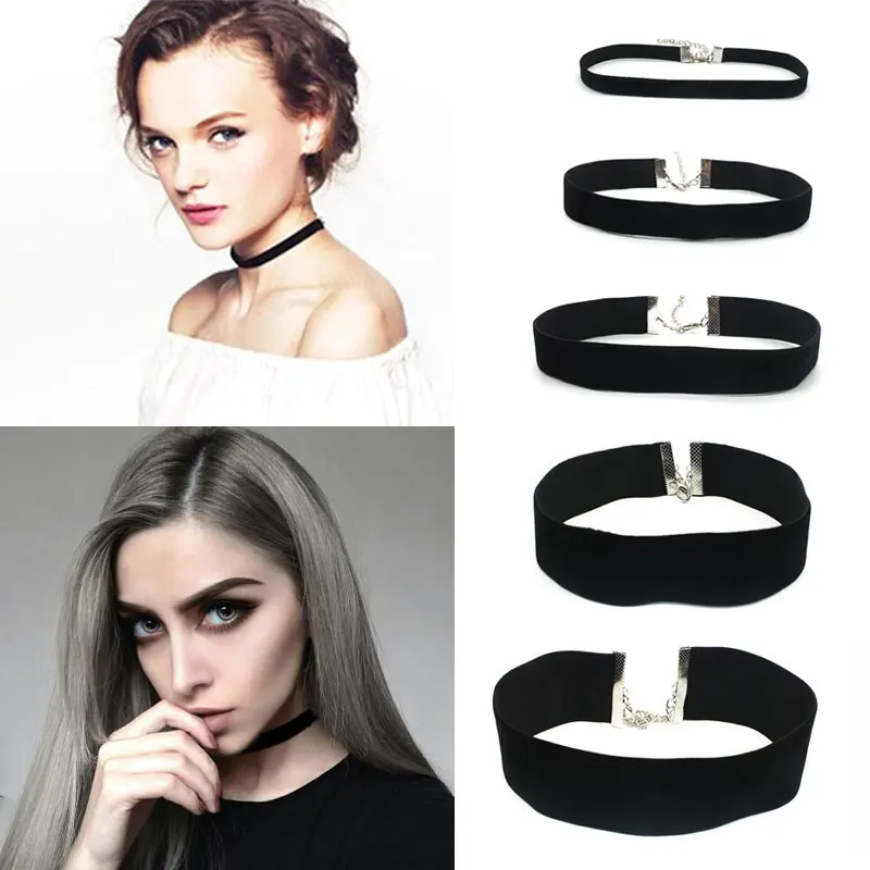 Zoeber fashion bead choker necklace black leather rope muli necklace silver metal bead short bowknot necklace