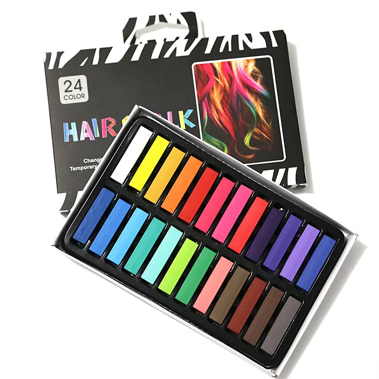 24 Colors/set Hair Chalk Dye Pastels Soft Hair Hot Crayons Kit Fashion