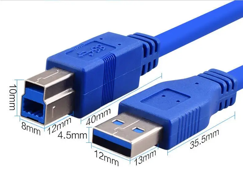 GuSou USB 3,0 кабель USB мужчина к B Мужской Принтер Сканер кабель Шнур для hp 0,3-5 метров