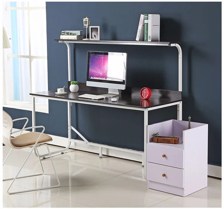 Компьютерный стол, офисная мебель для дома, деревянный+ стальная трубка, стол для ноутбука, стол для обучения, soporte, подставка для ноутбука, книжный шкаф, 120*60*134 см