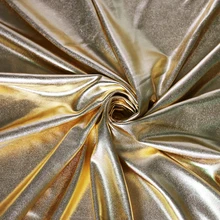Золотой серебряный материал с полиуретановым покрытием Одежда для танцев на сцене ткань стрейч