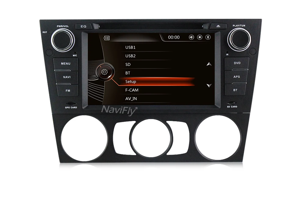 Top NaviFly Europe RDS Original UI Car DVD player radio audio For BMW 3 Series E90 E91 E92 E93 With Car GPS navigation BT USB E90 10