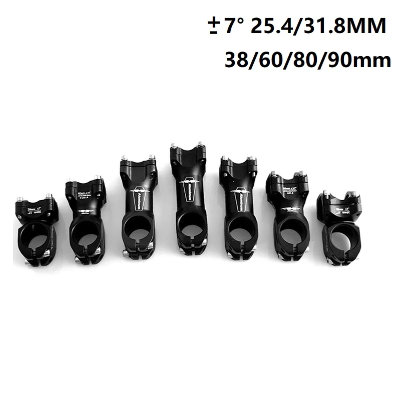 

25.4mm/31.8mm Bicyle Stem 38 60 80 90mm High-Strength Lightweight Bike Stem for XC AM MTB Mountain Road Bike Bicycle part