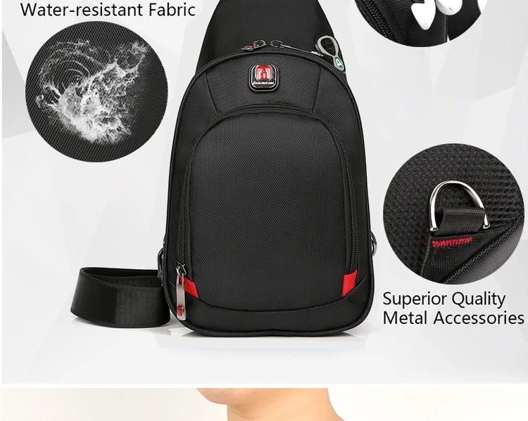Новая мужская сумка через плечо, повседневная Водонепроницаемая нейлоновая сумка на одно плечо, сумка-мессенджер, нагрудная сумка для мужчин