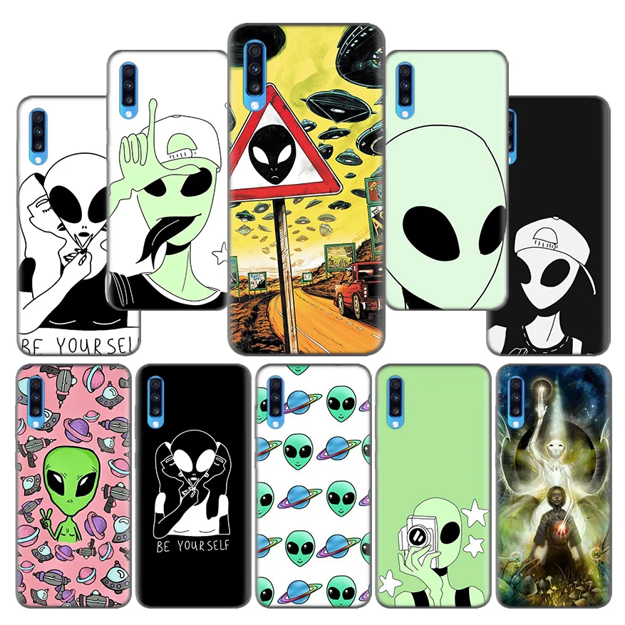 

Alien Believe UFO Pattern Case Capa for Samsung Galaxy M10 M20 M30 M40 S10 5G S10e S9 S8 S7 Edge Plus Note 8 9 10 S9Plus S8Plus