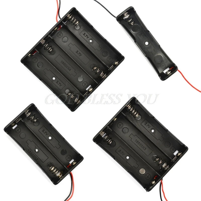

Plastic Battery Holder Storage Box Case For 1x - 4x 18650 Rechargeable Battery Without Battery
