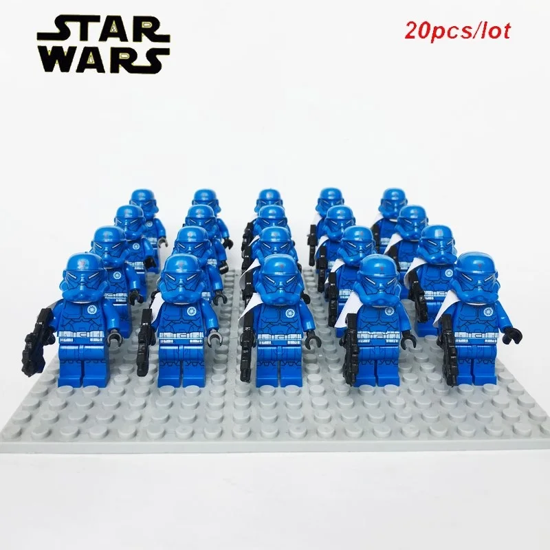 

NEW 20pcs/lot Star Wars Sw478 Clone Trooper Special Forces aus Set gun Compatible 75018 Model block kids toys