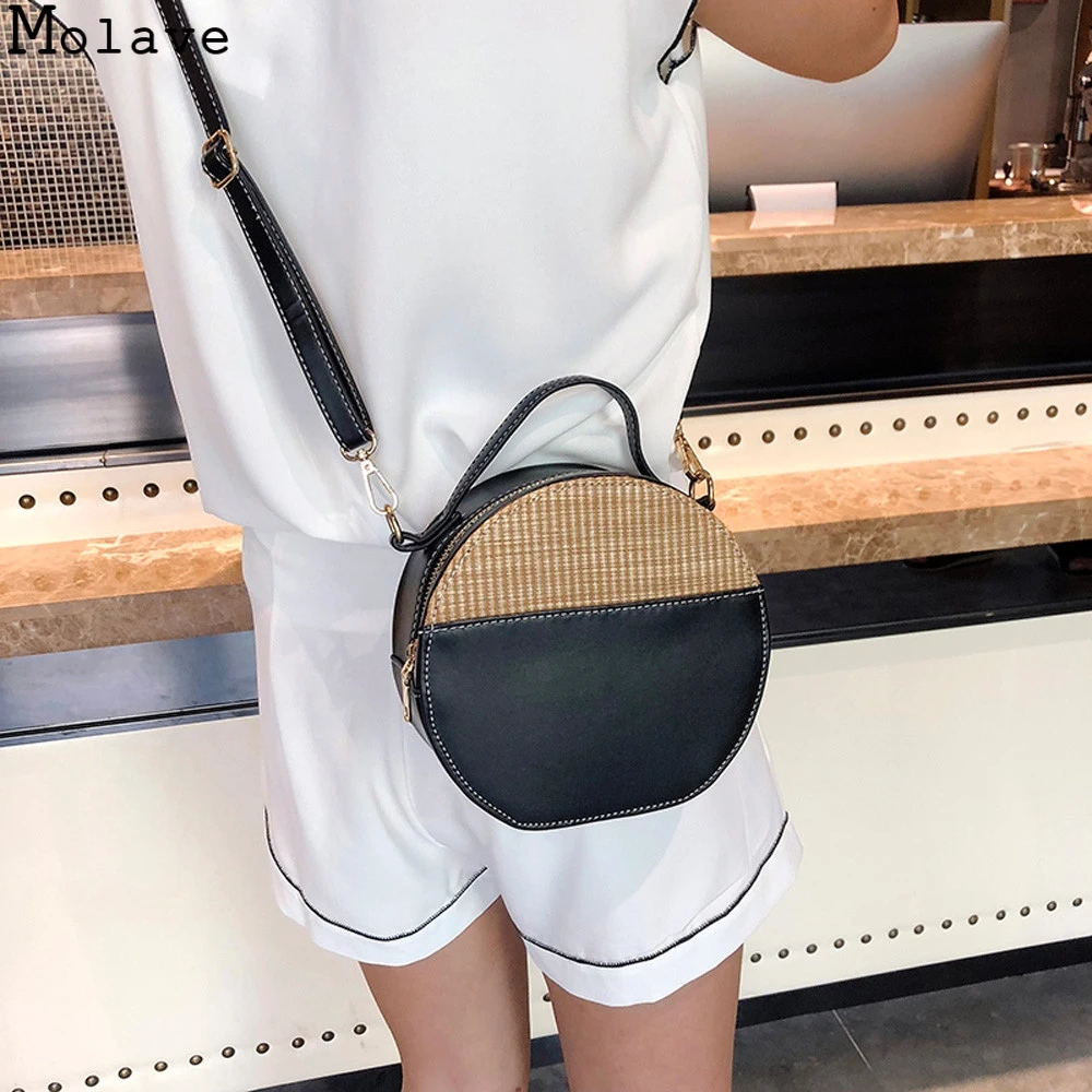 

MOLAVE Vintage Women Female Bag Simple Weave Round Tote Handbag Shoulder Bag bolsa feminina mujer DropShipping 24JUIY29