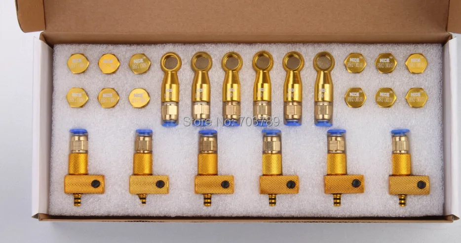 common rail diesel injectors fuel return connector kits for Bosch and Denso, common rail diesel oil return connector set universal common rail injector connector adapter for all varies injectors