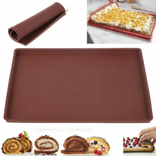 

DIY Dessert Portable Baking Mat Silicone Pastry Bakeware Baking Tray Oven Rolling Kitchen Bakeware Mat Sheet 2 Sizes