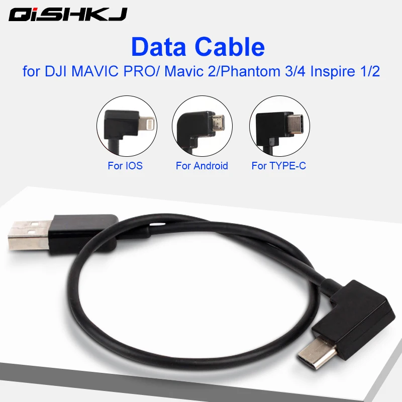 1pc Data Cable Data USB Line for IOS  Android TYPE-C Port for dji osmo 4 DJI Mavic 2/MAVIC PRO/Air/ Phantom 4 Phantom 3 drone