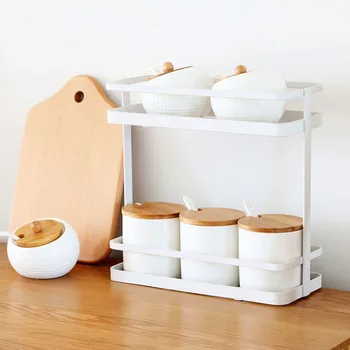 

A1 Kitchen seasoning racks seasoning shelf bathroom desktop cosmetics storage rack space double storage rack wx8151925