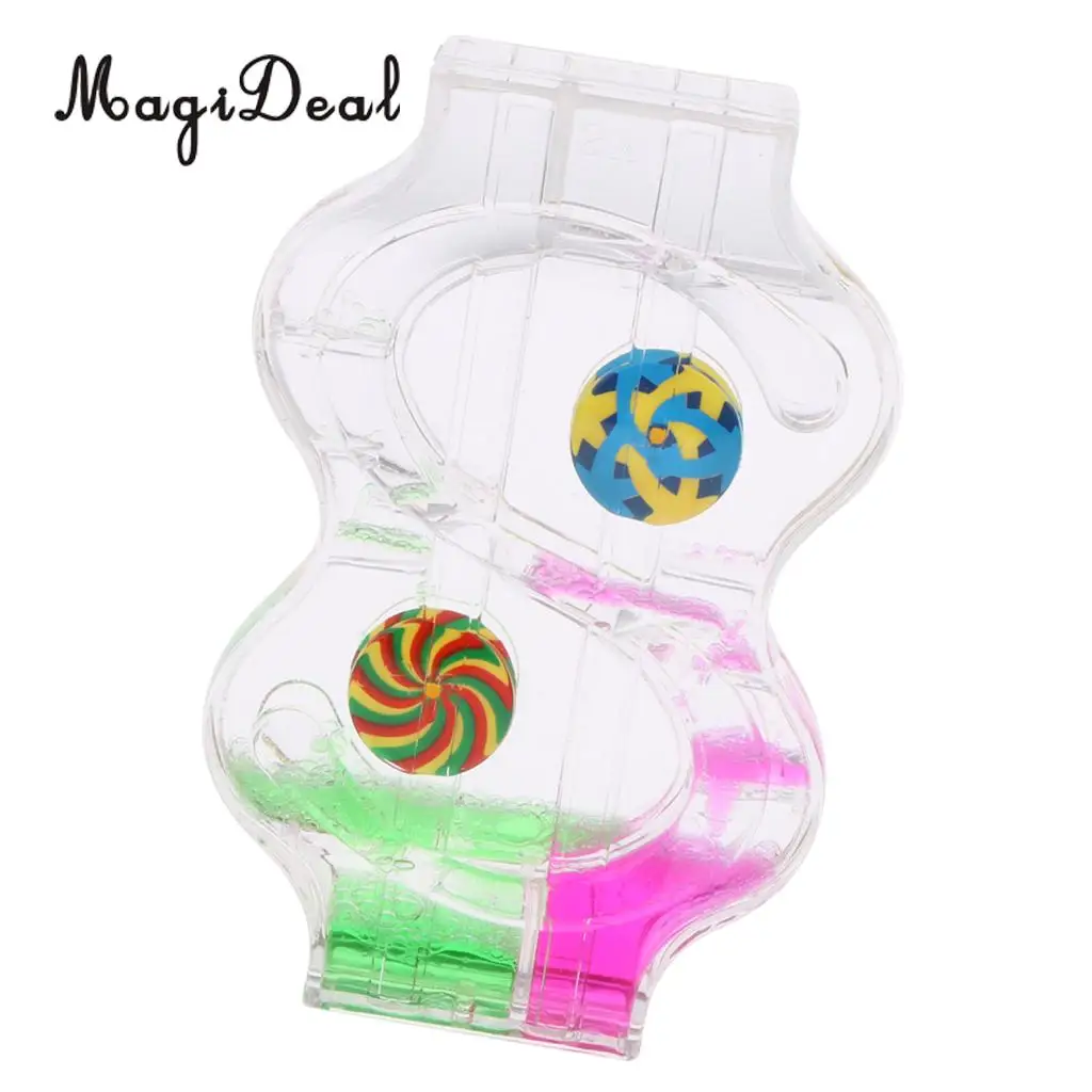MagiDeal S Shape Floating Colored Oil Liquid Motion Visual Hourglass Timer for Home House Club Ornament Children Toy Gift