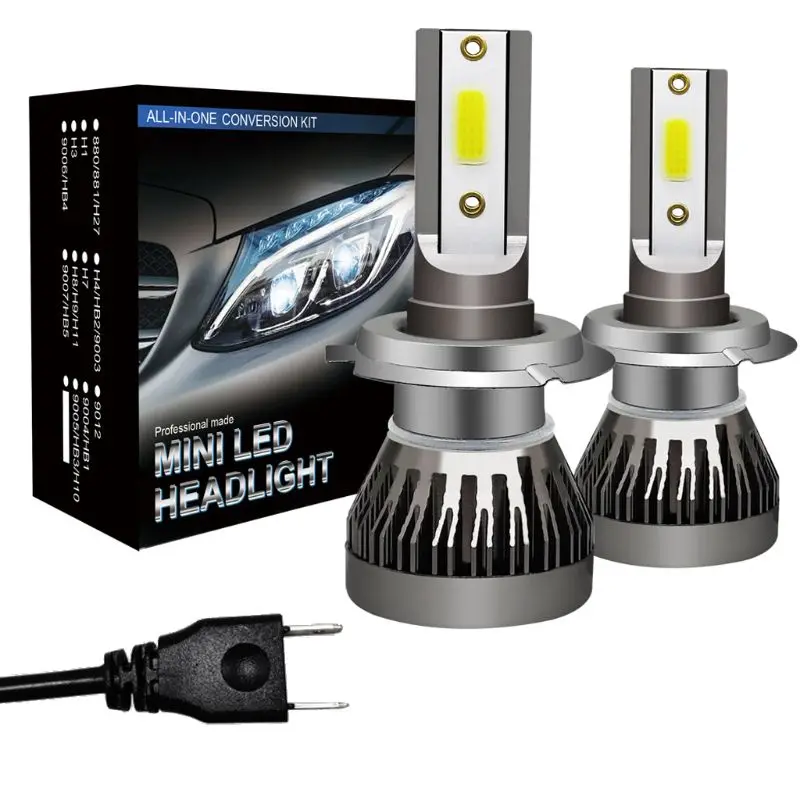 

2019 NEW 2 Pcs Auto Fog Lights DC9-30V Car Headlights LED Bulb Lamps COB Vehicle Spare Parts For H1 H7