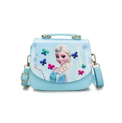 Disney Принцесса мультфильм детская сумка на плечо девочка подарок Сумочка замороженная Эльза ребенок сумка для писем ключ косметическое хранение - Цвет: blue