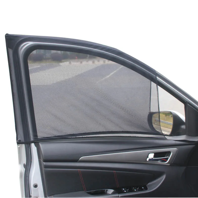

General Auto Curtain Summer Car Side Window Sunshade Sun Blinds Heat-insulating Mosquito-proof Nylon Mesh 2pcs/pack