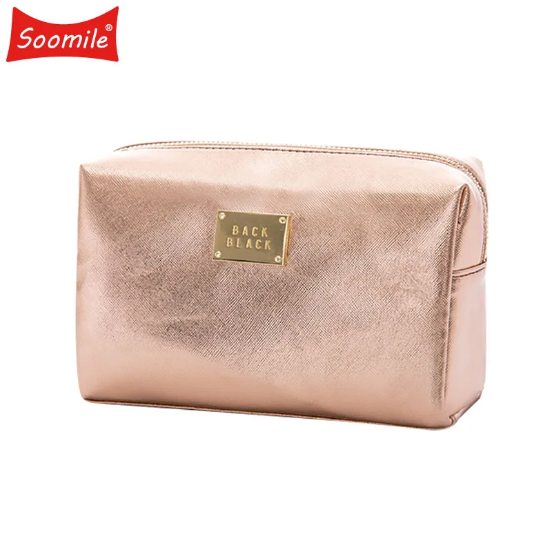 

New High Quality Gold Silver Colors Cosmetic Bags Women Travel Portable Makeup Toiletry Bag Bathroom Make Up Hanging Organayzer