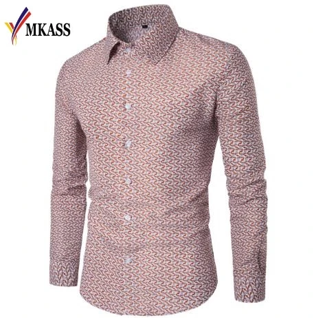 2017 Autumn Winter Mens Casual Floral Shirts Long Sleeve Cotton Brand Men Dress Shirt Slim Plus Size 4XL camisa masculina