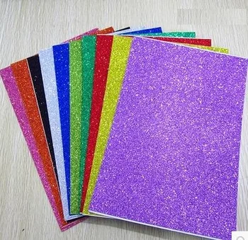 

Free shipping 10pcs/bag 2mm thickness craft punches child sticker single-sided adhesive glitter eva foam sheet/eva sponge