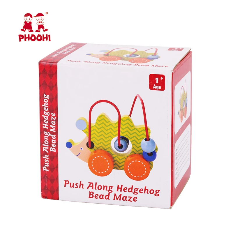 Kids Wooden Bead Maze Toy Baby Preschool Educational Hedgehog Animal Toy For Toddler PHOOHI Kids Wooden Bead Maze Toy Baby Preschool Educational Hedgehog Animal Toy For Toddler PHOOHI
