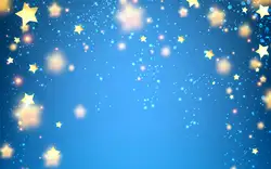 Золотой мерцающий маленькая звезда синий детский вечерние душ Вечеринка фото фон компьютер принт дети фоны