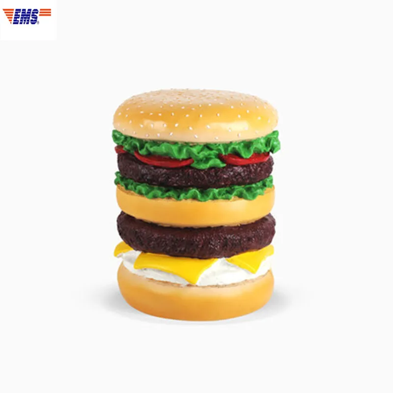 

Creative Resin Simulation Hamburger Maize Change Shoe Stool European Style Home Use Children Chair Home Decoration X1088