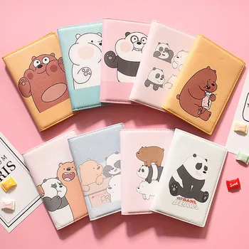 

High Quality Bears Pattern Travel Passport Cover Card Case Cute Leather Protector Holder Passport Cover for Girl Women