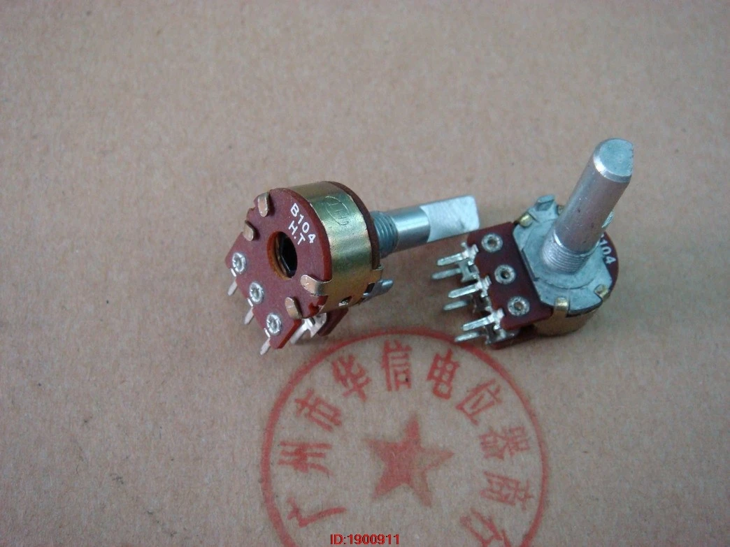

5pcs/lot Taiwan HT16 - type double potentiometer B100K 25MMF