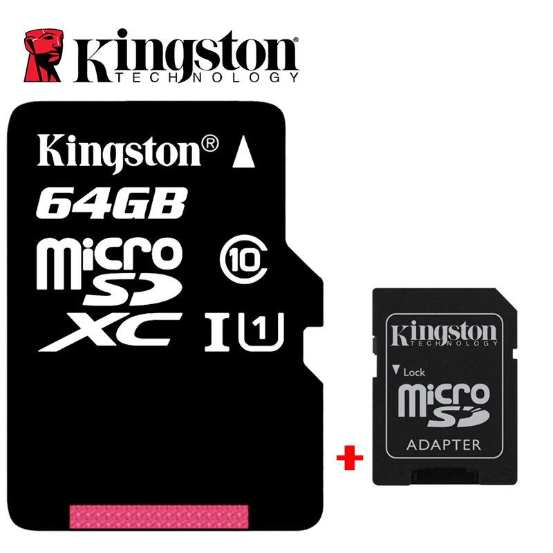 Флэш-карта памяти kingston, 128 ГБ, для телефона, камеры, microSD, TF карта, SD, 32 ГБ, 64 ГБ, Nano, Micro SD карта памяти, 256 ГБ, 16 ГБ, для GoPro - Емкость: 64GB.with adapter