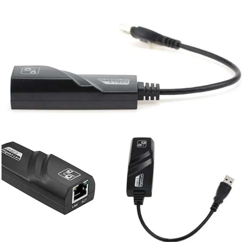 USB 3,0 к RJ45 Gigabit Ethernet сетевой адаптер проводной Lan для Mac OS/Windows/Android/IOS с адаптером Ethernet