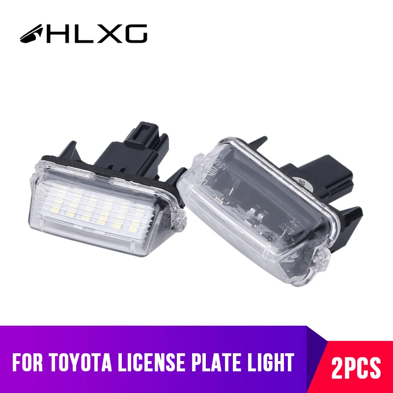 Hlxg 번호판 프레임 조명 Canbus LED 번호 램프 Toyota Corolla Camry Yaris Prius Vitz