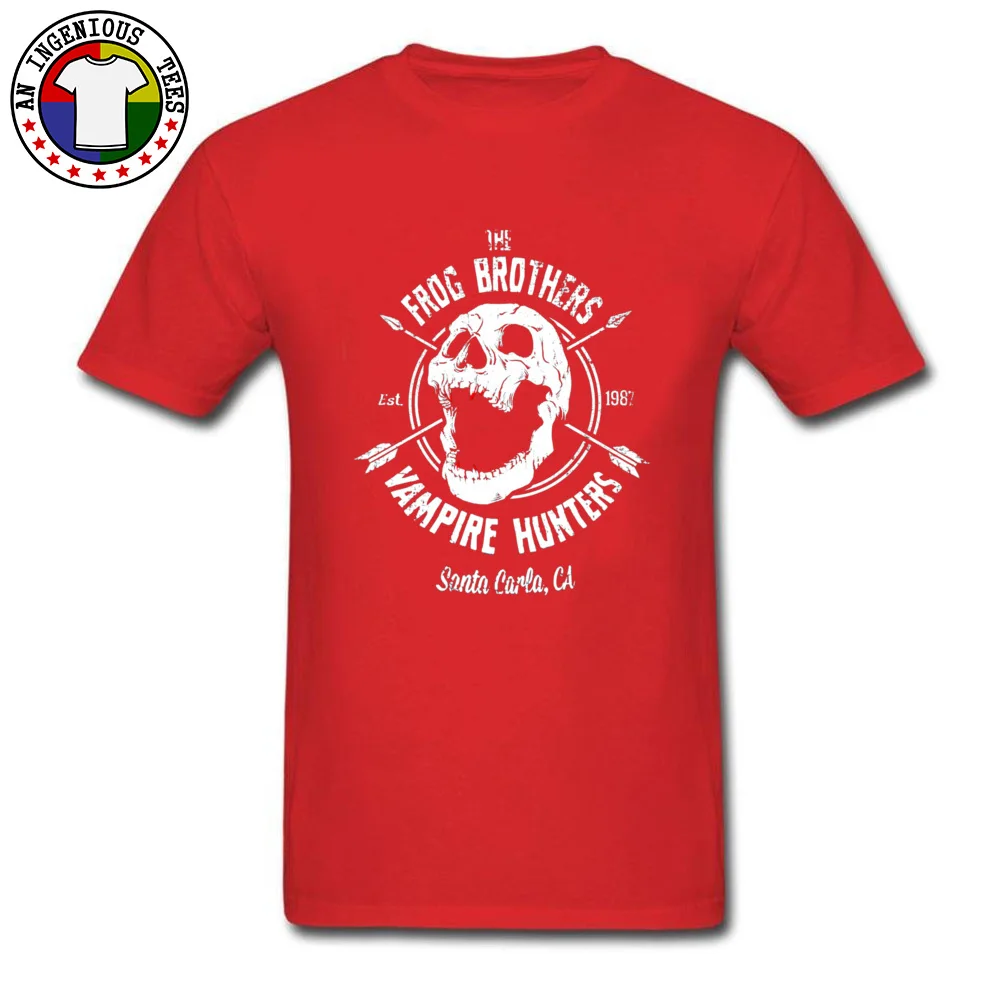 Funny Tops Shirts 2018 Fashion Crewneck Printing Short Sleeve 100% Cotton Men T-Shirt Fashionable T Shirt Free Shipping The Lost Boys The Frog Brothers 13545 red
