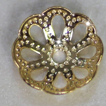 

high quality jewelry components 8mm beauty flower spacer gold easy jewelry making 0.8*0.8cm