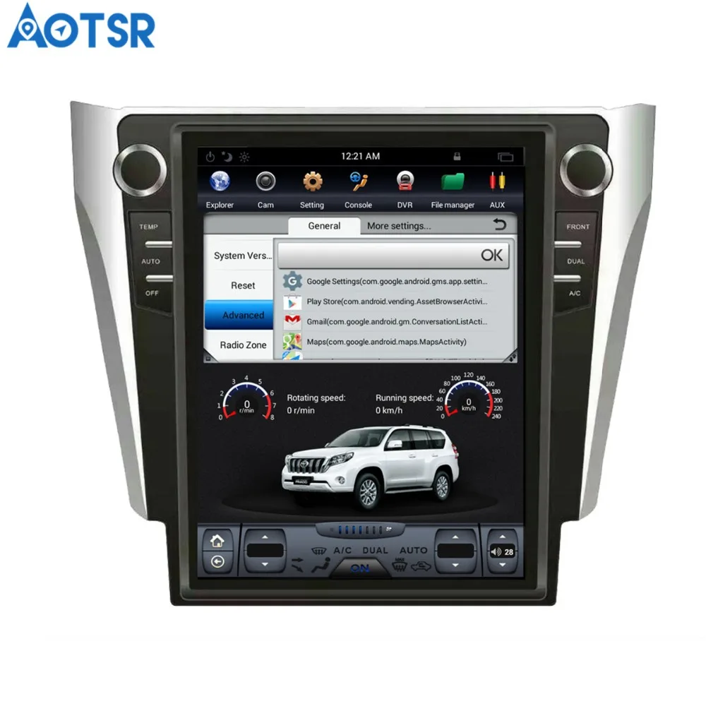 Cheap Aotsr Tesla style 12.1" Android Car NO DVD Player GPS Navigation Stereo In-dash for Toyota Camry Aurion 2015-2017 Multimedia 2