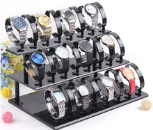 3 tier Acrylic Wrist Watch Display Holder Rack for 24 holders