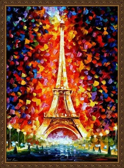 Needlework,diy Dmc Cross Stitch,sets For Embroidery Kits,van Gogh Paris Eiffel  Tower Oil Painting Scenic Pattern Cross-stitch - Cross-stitch - AliExpress