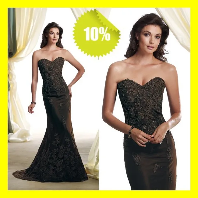 Mother Of Bride Dresses Canada The With Jacket Groom Winter Black Built-In Bra Sleeveless Appliques Mermaid Floor-L 2015 On Sale | Свадьбы и