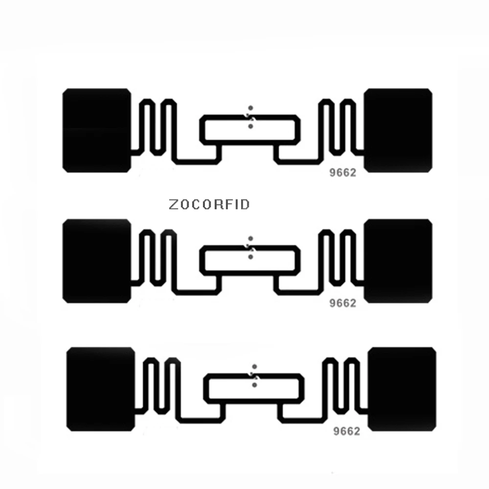 73.5x21.2 мм 9662 UHF RFID мокрой инкрустация 100 шт. в рулоне 860-960 мГц Higgs3 915 м может использоваться для RFID