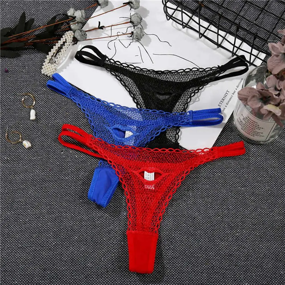 

Women Sexy Lingerie G-string Transparent Underwear Thongs Lace Floral Sheer Low Waist Briefs Seamless T-back Panties tanga mujer