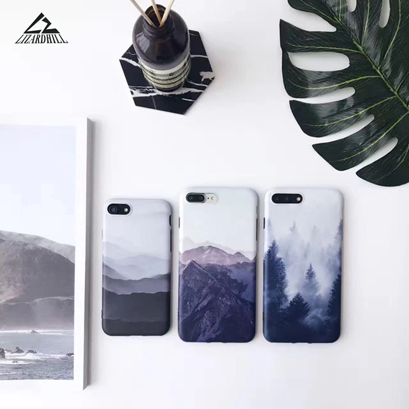 

Lizardhill Fashion Soft Silicon imd Mountain Back Cover Case For Apple iPhone 7 6 6s Plus phone Cases For iPhone 6s coque fundas