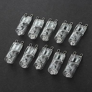 

10pcs G9 220V 25W 3000-3500K Warm White Halogen Bulb Light Globe Lamp Free Shipping