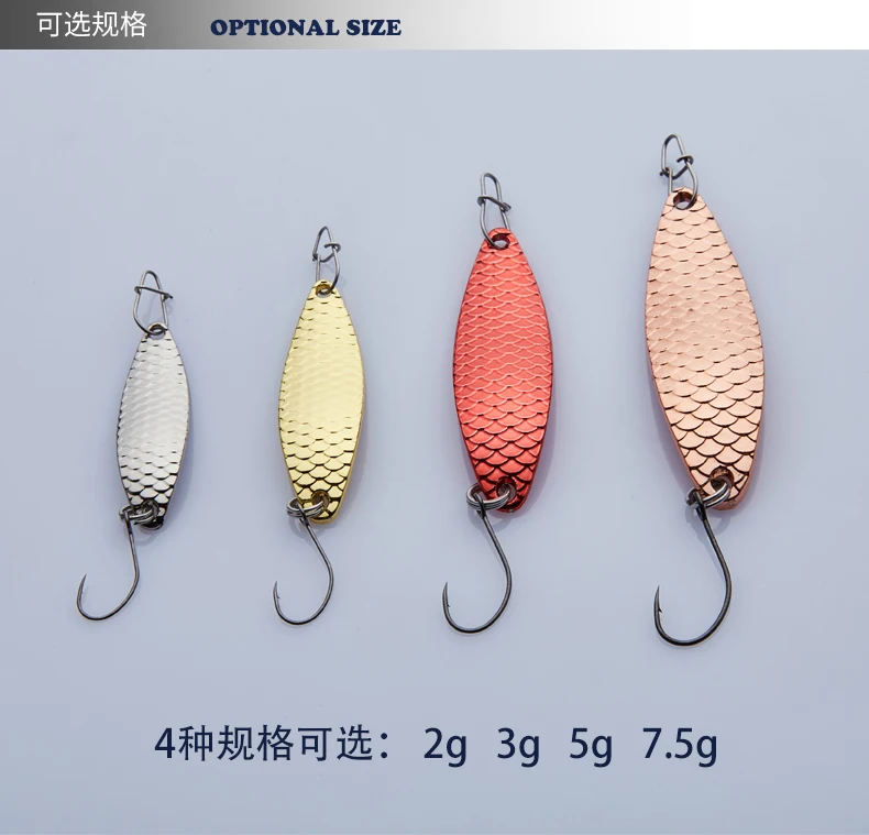 Colher de Iscas de Pesca Colher de Liga de Zinco Iscas com Gancho Yapada Duro 6 Pcs Loong Scale 3.5g e 2.5g e 1.5g Lantejoula Paillette Único 7 Yapada colher 013 loong garra 2g 3g