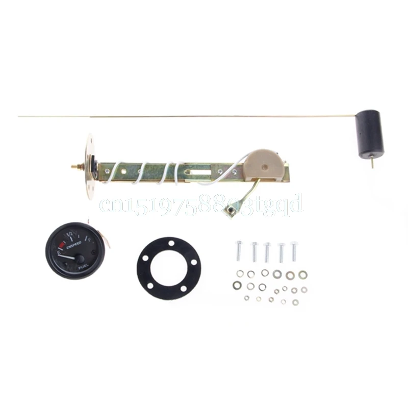 

52mm Car Fuel Level Gauge Meter w/ Fuel Sensor E-1/2-F Pointer 12V Universal
