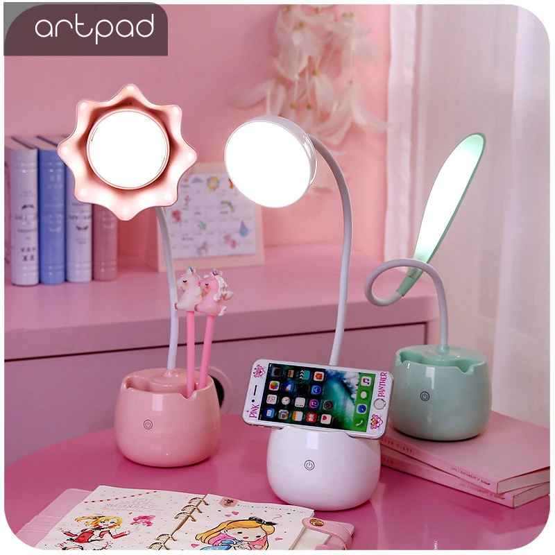 pink led desk lamp