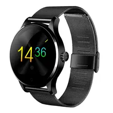 K88H Bluetooth Smart Watches Round Clock Classic Health Metal Smartwatch with Heart Rate Monitor for Android