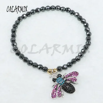 

4 Strand Fashion hematite strand Bracelet Mix color bugs Bracelet Cute tiny inset bracelet fashion jewelry for lady 4769