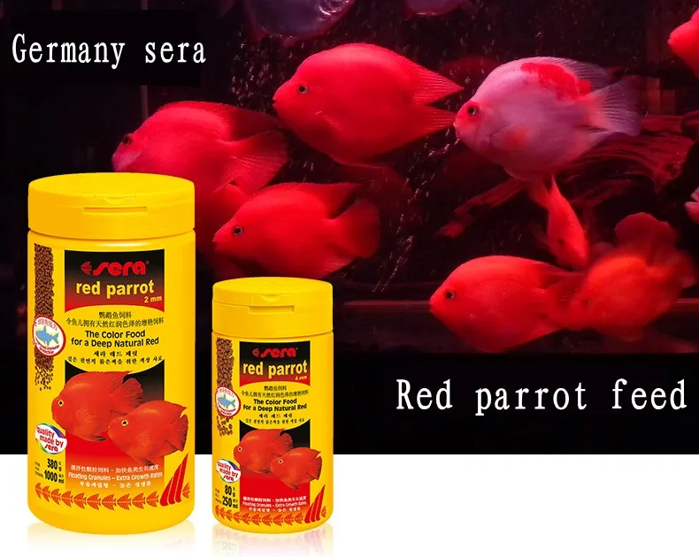 Германия sera Красный попугай корм красный-увеличивающая и гиперхромная тропическая рыба и Рог высокое питание без мутной воды
