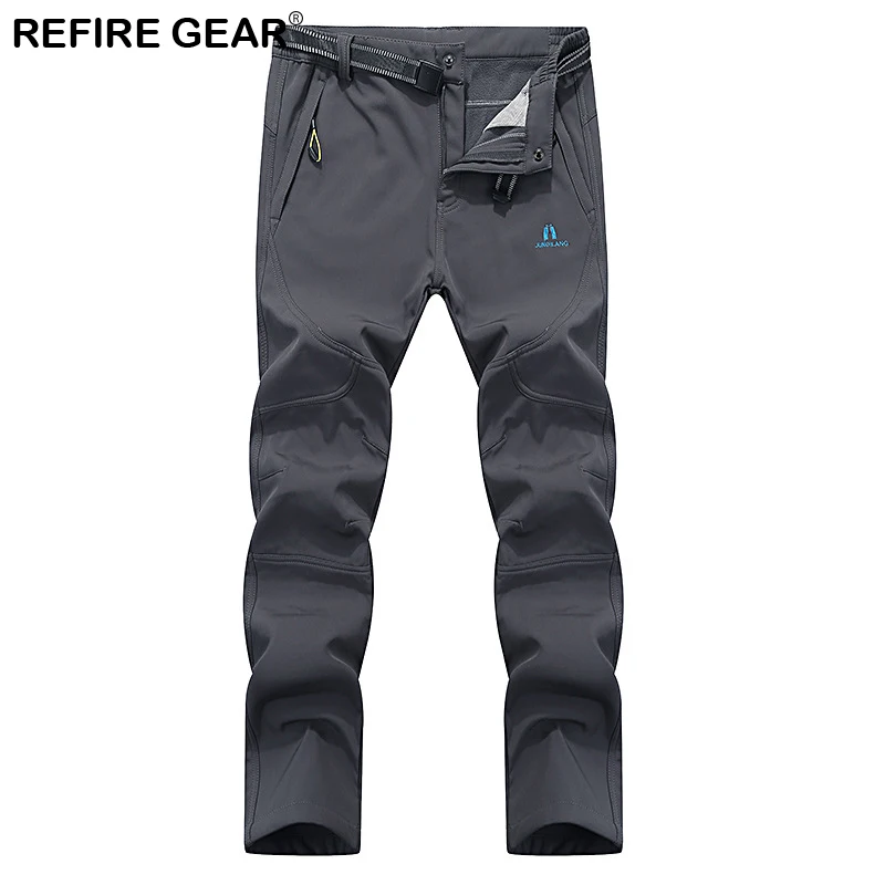 Refire engranaje invierno hombres Pantalones suaves de Shell polar cortaviento impermeable pantalones calientes pesca Camping caminata esquí Trekking Pantalones Refire engranaje invierno hombres Pantalones suaves de Shell polar cortaviento impermeable pantalones calientes pesca Camping caminata esquí Trekking Pantalones