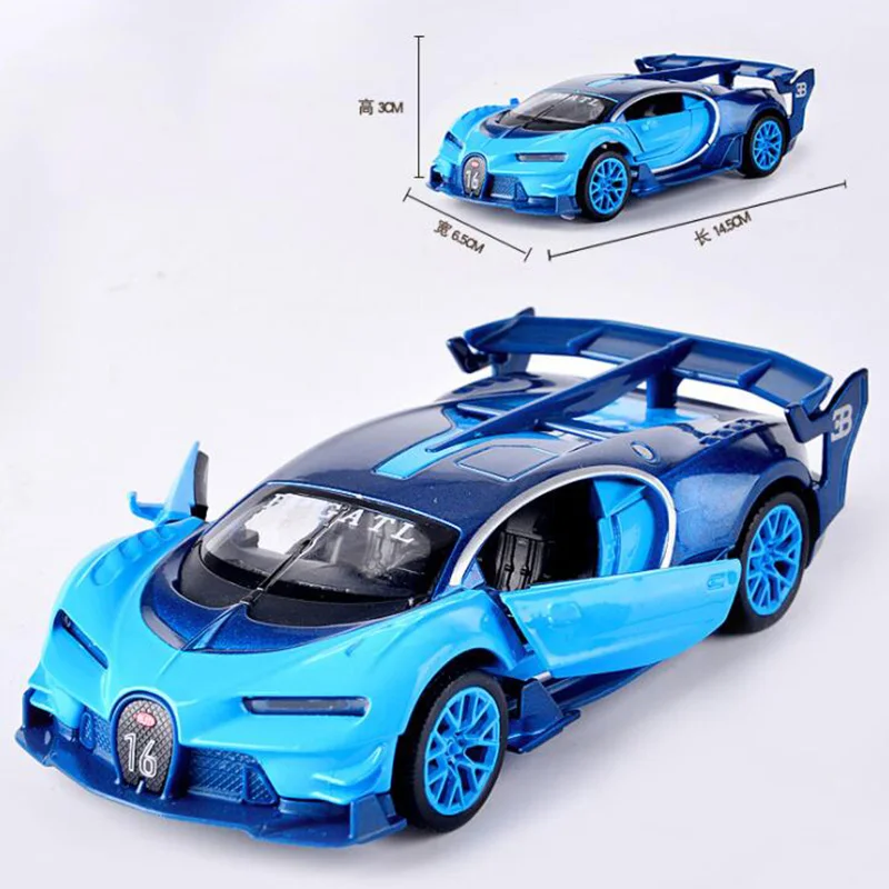 

14.5CM 1:32 Scale Metal Alloy Bugatti Veyron GT Auto Car Model Model Pull Back Model Diecast Vehicle Toy F Child Kids Decoration