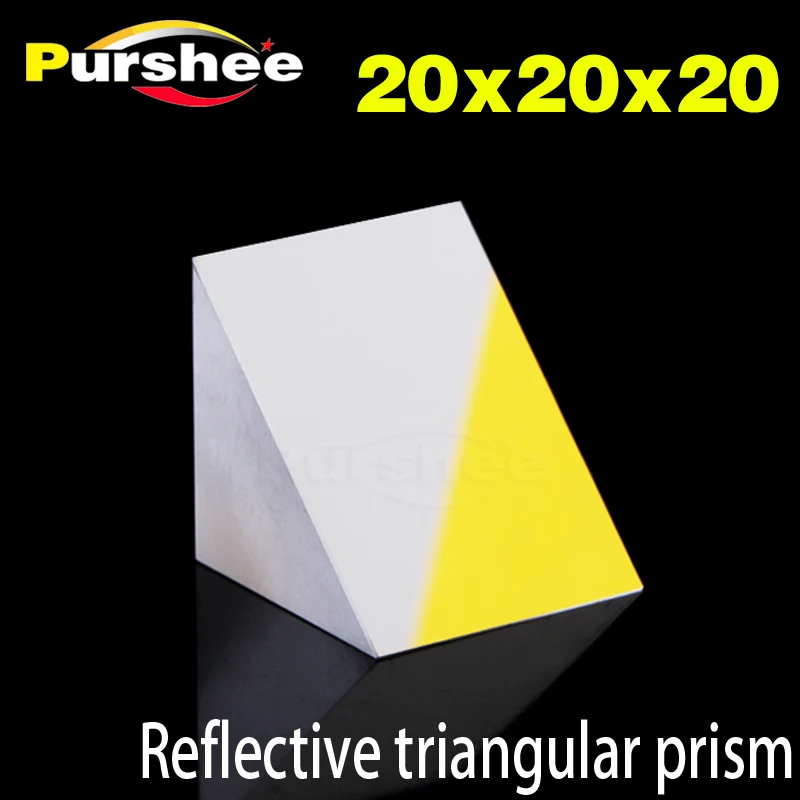 Optical glass triangular prism with reflecting film(20x20x20mm) | Канцтовары для офиса и дома